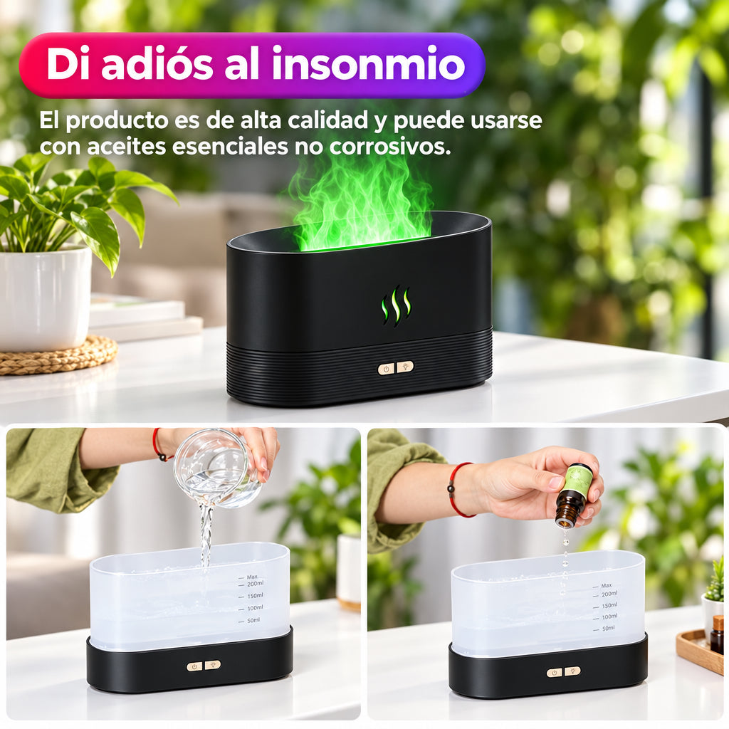 Best Selling USB Ultrasonic Flame Humidifier Led RGB Colorful Essential Oil Fire Flame Aroma Diffuser