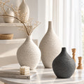 Simple Ceramic Vase Decoration for Home Nordic Luxury Narrow Mouth Flower Pot Living Room Interior Office Desktop Decor Gift