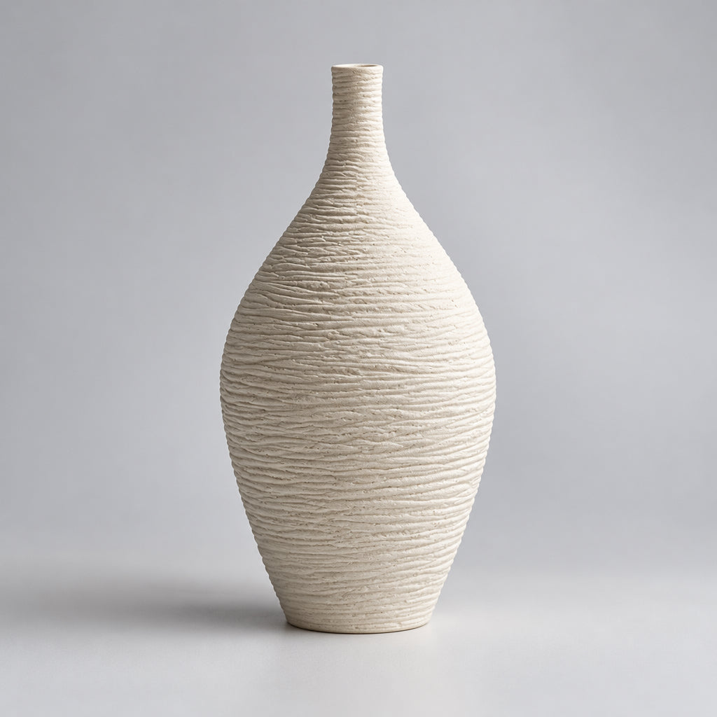 Simple Ceramic Vase Decoration for Home Nordic Luxury Narrow Mouth Flower Pot Living Room Interior Office Desktop Decor Gift